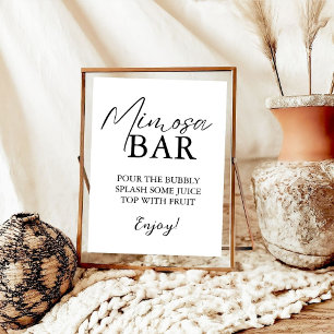Mimosa Bar Sign Boho Bridal Shower Wedding