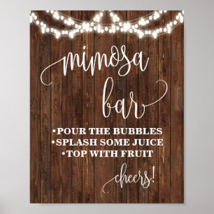 Mimosa Bar Sign Bridal Shower Western Wedding