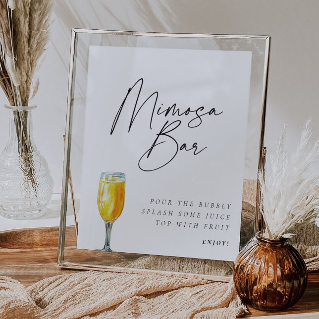 Mimosa Bar Sign Modern Minimalist Bridal Shower (Creator Uploaded)