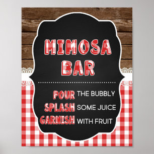 Mimosa Bar Sign - Red Baby Q
