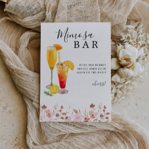 Mimosa Bar Sign, Rose Wedding Bar Sign, Invitation