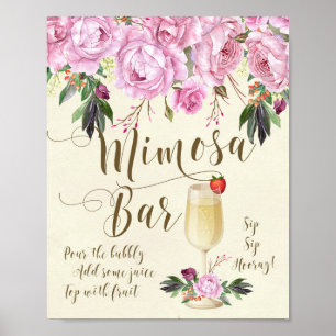 Mimosa Bar Wedding Sign Lilac purple