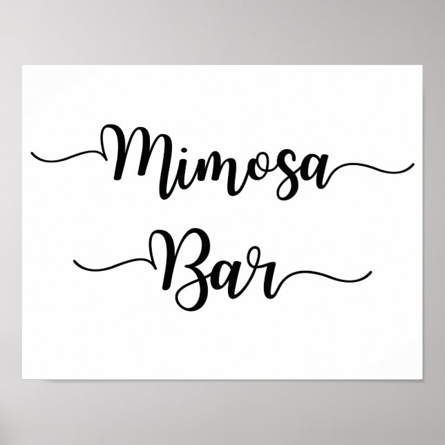 Mimosa Bar Wedding Sign | Modern Calligraphy (Front)
