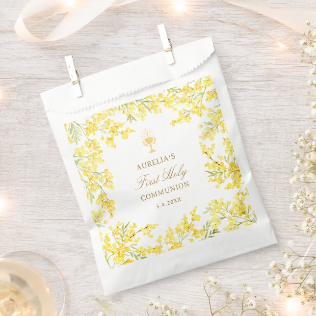 Mimosa First Communion Favour Bags (Clipped)