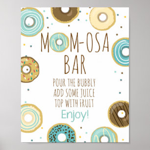 Mimosa Mum-osa Bar Doughnut Baby Shower Table Sign