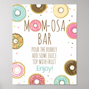 Mimosa Mum-osa Bar Doughnut Baby Shower Table Sign