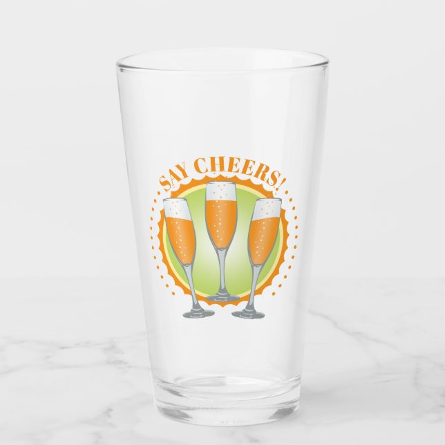Mimosa Orange Champagne Glasses (Front)