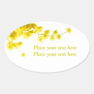 Mimosa Oval Sticker