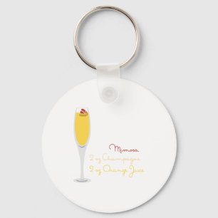 Mimosa Recipe Key Ring