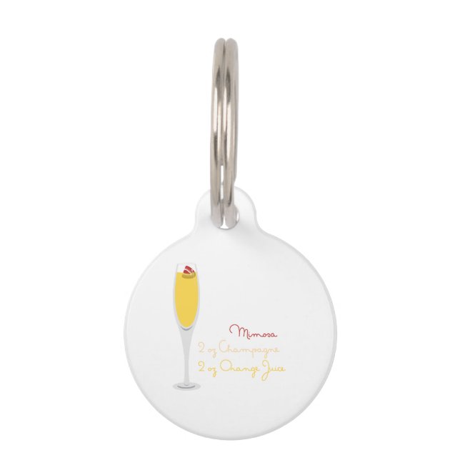 Mimosa Recipe Pet Tag (Front)