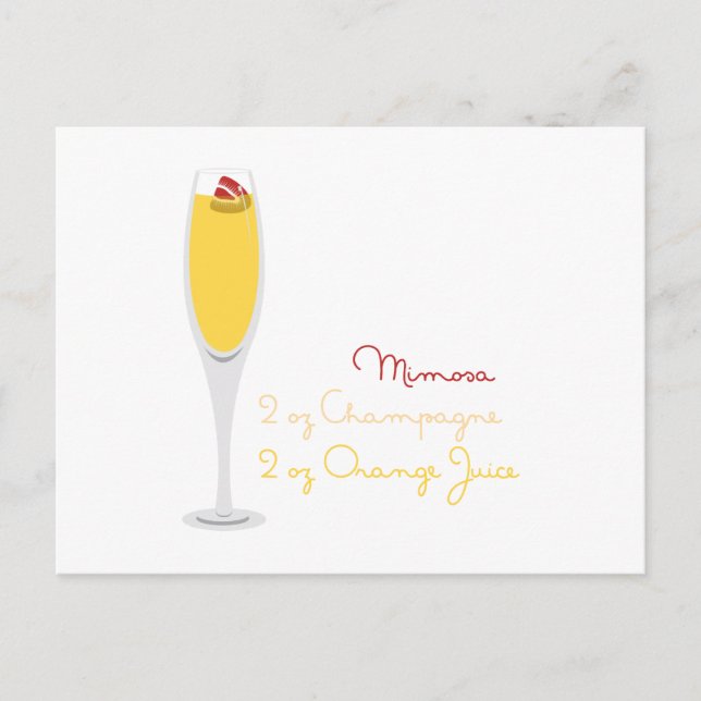 Mimosa Recipe Postcard (Front)