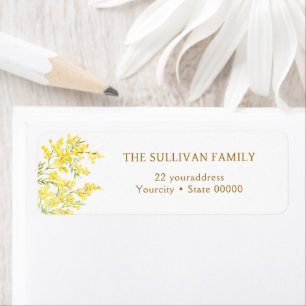 Mimosa return address label