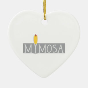 Mimosa Sign Ceramic Tree Decoration