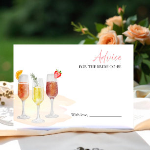 Mimosas Bridal Shower Advice for the Bride Card