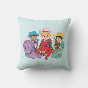 Min and Clover   Dino Ranch Cushion
