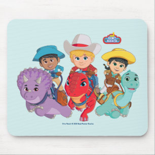 Min and Clover Dino Ranch Mouse Mat
