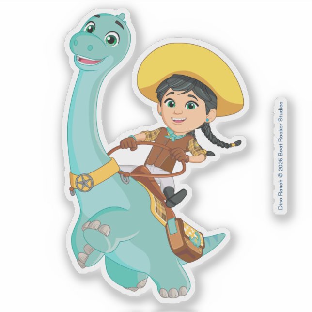 Min & Clover | Happy Cowgirl & Brontosaurus Ride (Front)