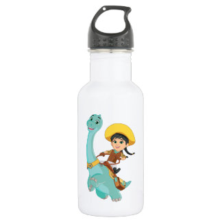Min & Clover | Happy Cowgirl & Brontosaurus Ride 532 Ml Water Bottle