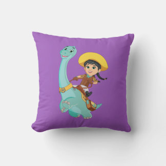 Min & Clover | Happy Cowgirl & Brontosaurus Ride Cushion