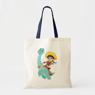 Min & Clover   Happy Cowgirl & Brontosaurus Ride Tote Bag