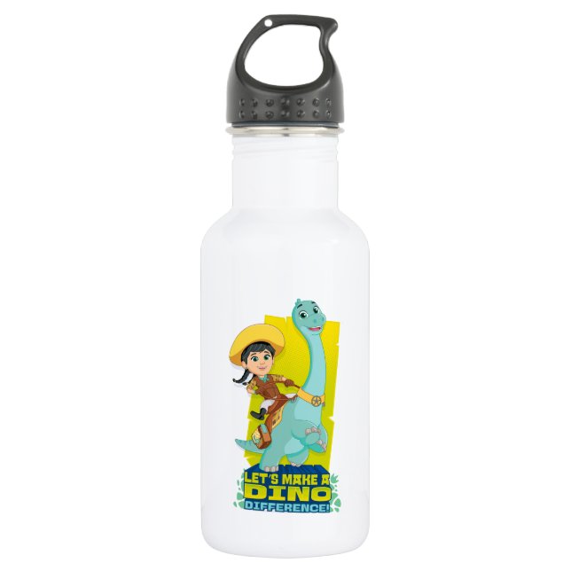 Min & Clover | Making a Dino Difference 532 Ml Water Bottle (Front)