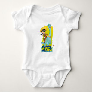Min & Clover Making a Dino Difference Baby Bodysuit