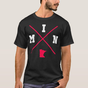 Min Minnesota Red State Outline T-Shirt