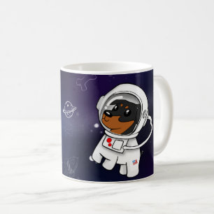 Min Pin Astronaut in Space Coffee Mug