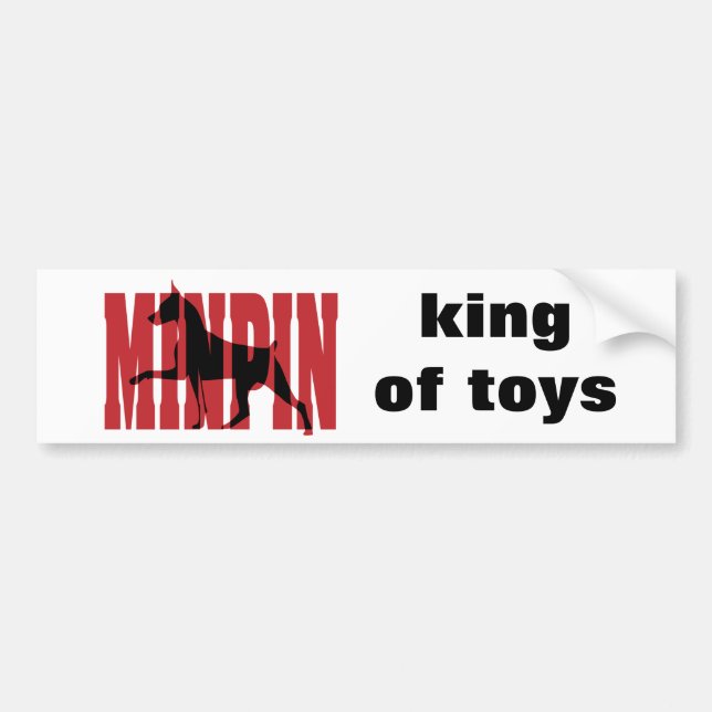Min Pin Bumper Sticker (Front)