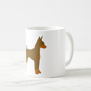 min pin chocolate and rust silo coffee mug