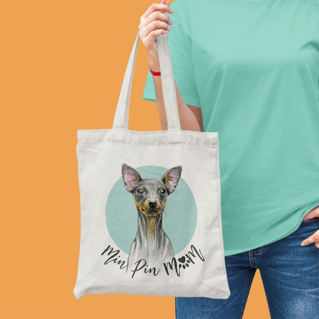 Min Pin Dog Mum Miniature Pinscher Cute Puppy Tote Bag (Creator Uploaded)