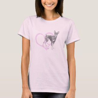 Min Pin Heart Peace Sign T-Shirt
