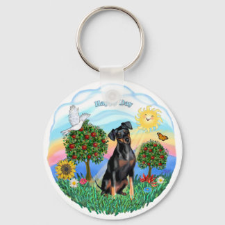Min Pin (natural ears) Key Ring