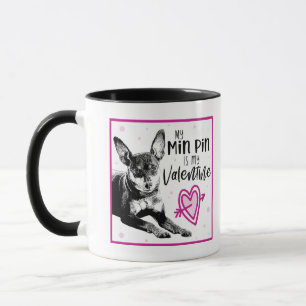 Min Pin Valentine Mug - Digital MinPin Drawing