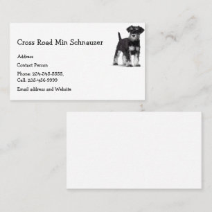Min Schnauzer Dog Pet Animal  Business Card Magnet