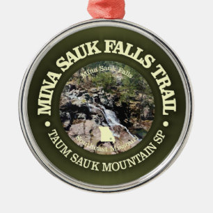 Mina Sauk Falls (rd) Metal Tree Decoration