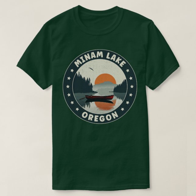 Minam Lake Oregon Sunset T-Shirt (Design Front)