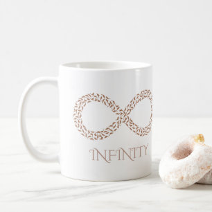 Minamalist Leaf Infinity Symbol Elegant Coffee Mug