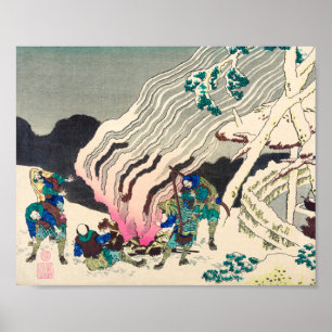 Minamoto no Muneyuki Ason by Katsushika Hokusai Poster