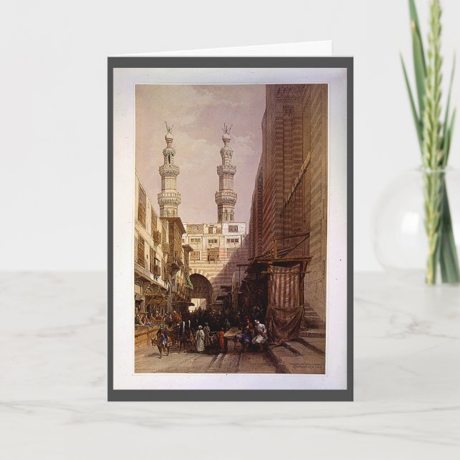 Minarets & Entrance of Metwaleys Roberts/Haghe Art Card (Front)