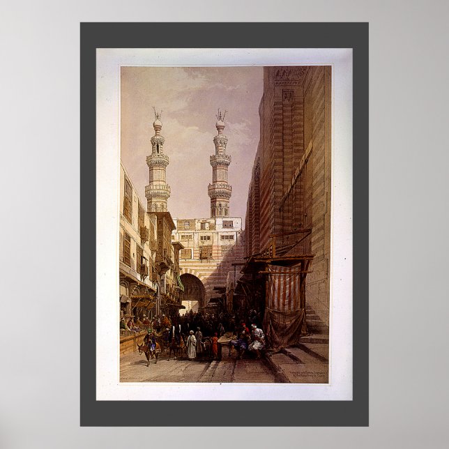 Minarets & Entrance of Metwaleys Roberts/Haghe Art Poster (Front)