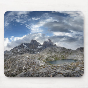 Minarets Panorama above Nydiver Lakes - Sierra Mouse Mat