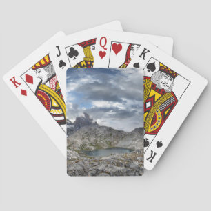 Minarets Panorama above Nydiver Lakes - Sierra Playing Cards