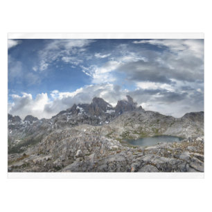 Minarets Panorama above Nydiver Lakes - Sierra Tablecloth