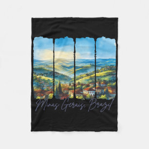 Minas Gerais Brazil Traveling Trip Minas Gerais Va Fleece Blanket