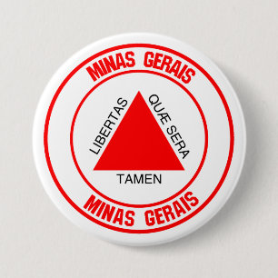 Minas Gerais Round Emblem 7.5 Cm Round Badge