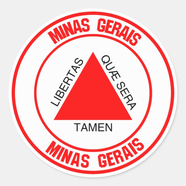 Minas Gerais Round Emblem Classic Round Sticker (Front)