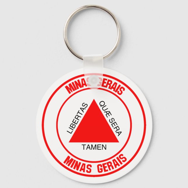 Minas Gerais Round Emblem Key Ring (Front)
