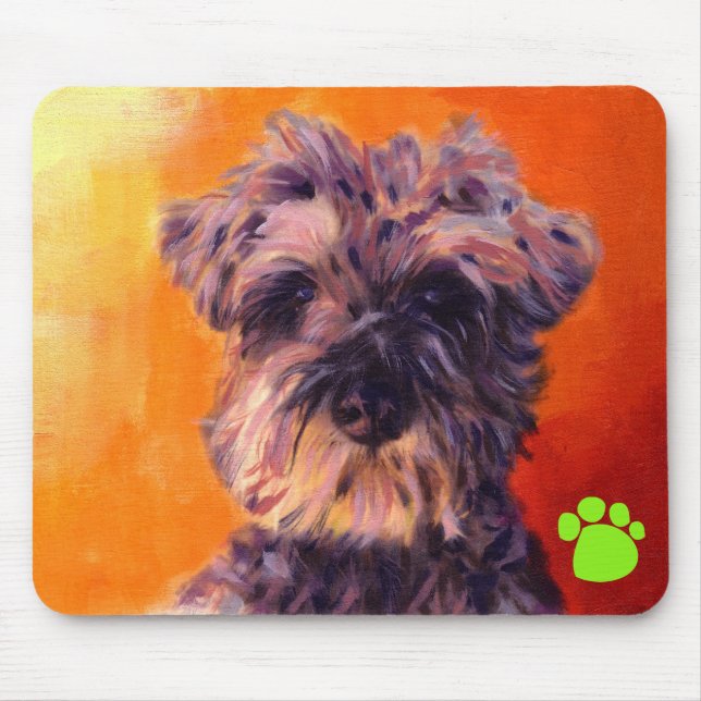 Minatureschnauzer Mouse Mat (Front)