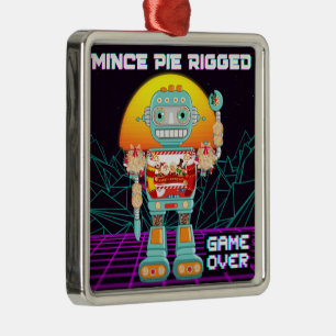 Mince Pie Rigged - Game Over Metal Tree Decoration